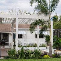 Pergola extérieure télécommandée Pergola à toit persienne motorisée Grande durabilité Gazebos en aluminium modernes personnalisés