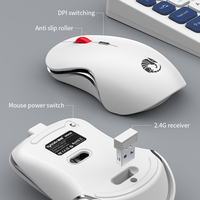 RAIKU R906 Wireless Keyboard and Mouse Set 2.4G Dual Mode Rechargeable 100 Keys Scissor Switch for Office PC