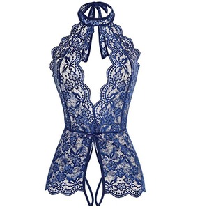 Fabricant de lingerie sexy : Pyjama en dentelle transparente, combinaison de nuit à lacets, tenue d'intérieur ouverte et détachable - Product Image 5