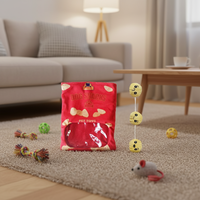 Jouet à mâcher en peluche de coton écologique, durable, résistant à la mastication, avec couineur, pour la santé dentaire, interactif, amusant pour l'entraînement des chats et des chiens