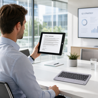 Tablette portable 2-en-1 professionnelle personnalisée de 10,1 pouces avec écran tactile et clavier détachable, ultra-mince, pour le travail de bureau (vente en gros)