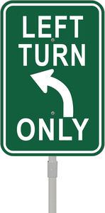 Büyük sol dönüş sadece işareti mühendisi sınıf yansıtıcı kaplama, pas ücretsiz alüminyum, hava koşullarına dayanıklı, su geçirmez, solmaya dayanıklı - Product Image 5