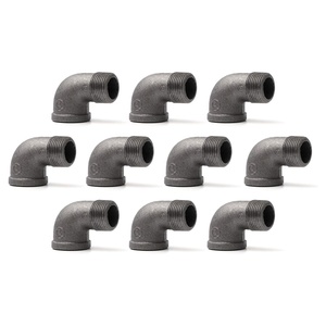 Codo de montaje de tubería de <span class=keywords><strong>90</strong></span> grados para el hogar NPT macho <span class=keywords><strong>X</strong></span> NPT codo hembra roscado de hierro maleable negro fundido para tubería de plomería Steampunk - Product Image 3