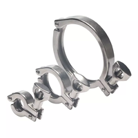 SS304 1 colliers de serrage en acier inoxydable, colliers sanitaires en acier inoxydable à une ou deux broches pour le raccordement des tuyaux