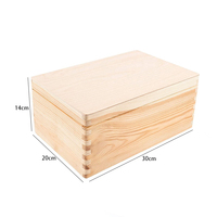 Boîte-cadeau de naissance pour bébé, grande boîte à souvenirs en bois de pin non fini poli personnalisé