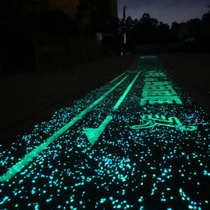 Bagliore nel buio luminoso giardino pietre ciottoli artificiali ciottoli per uso esterno del parco incandescente perline di pietra - Product Image 3