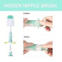 Ensemble de brosses de nettoyage pour biberons |   Nettoyant pour biberons et tétines en silicone sans BPA |   Conforme aux normes de l'UE et du Moyen-Orient