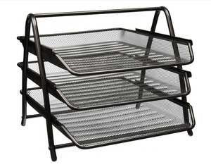 حاوية شبكية منظم مكتب حامل ملف وثيقة صينية 3 أجزاء معدنية - Product Image 2