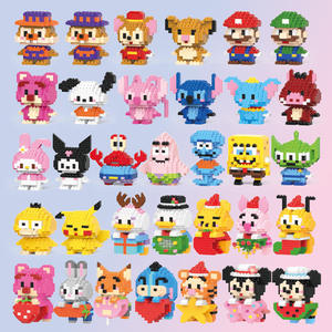 Caja Pequeña Compatible con 40 Piezas de Bloques de Construcción de Partículas, Tema de Animales y Naturaleza, Muñeca de Dibujos Animados, Juguetes Infantiles Ensamblados - Product Image 3