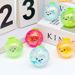 ของเล่นบีบคลายเครียดรูปมะเขือเทศเล็ก สีสันสดใส ทำจาก TPR ผสมกลิตเตอร์ มอลโทส ของขวัญส่งเสริมการขายยอดนิยมสำหรับเด็ก - Product Image 3