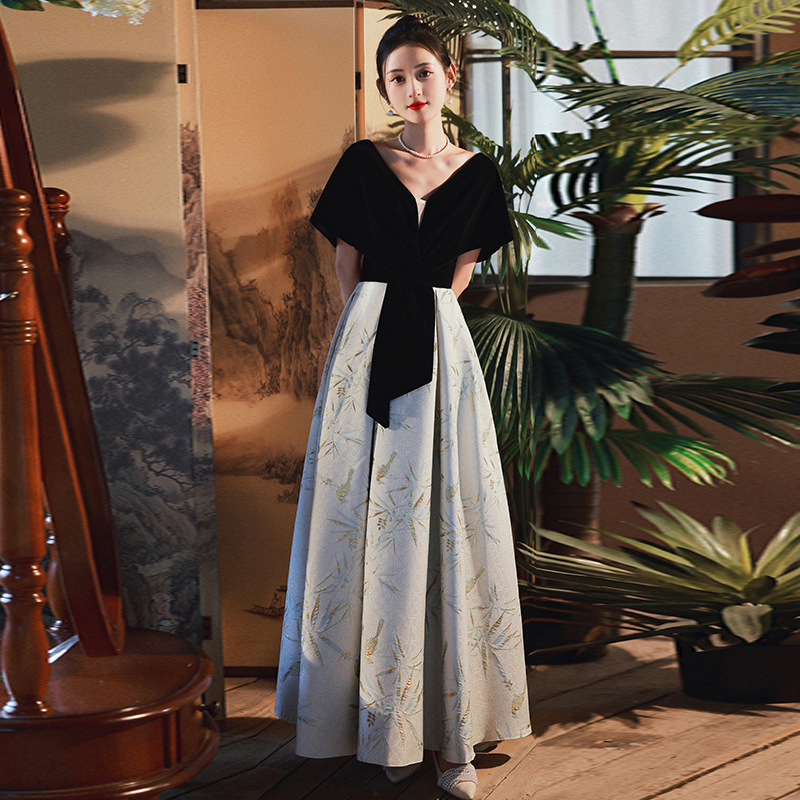 luxury arrival party dress SHEIN Clasi Women's Solid Color Satin Elegant Luxury Party Birthday Gathering Dress, New Arrivals, Ruched High Slit V-Neck Wrap Flared Hem Long Sleeve Dress, Spring/Autumn/Winter Maxi Women Outfit