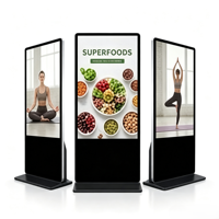 Écran publicitaire vertical intérieur sans écran tactile, système Android, tailles optionnelles 43, 50, 55, 65 pouces, pour salle d'exposition, restaurant, lecture multimédia