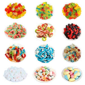 Caramelos al por Mayor, Caramelos <span class=keywords><strong>de</strong></span> Goma con Sabor a Frutas, Variados, Agridulces, Certificados Halal, Caramelos a Granel - Product Image 1