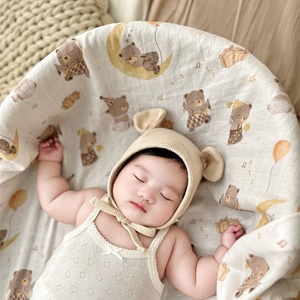 Toalla de bambú y algodón para bebé, diseño de dibujos animados, nube, almohada plana, manta, toalla de <span class=keywords><strong>baño</strong></span>, combinación. - Product Image 4