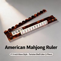 2026 Luxe Moderne Magnétique Acrylique Pliable Poussoir de Cartes Portable Écologique 4 Pièces Transparente Plateau de Mahjong Américain Tortoise