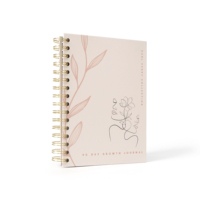 Carnet de notes quotidien relié rigide personnalisé 2026, 90 jours, planificateur de croissance, planificateur de soins personnels, planificateur de pleine conscience, bien-être, carnets inspirants
