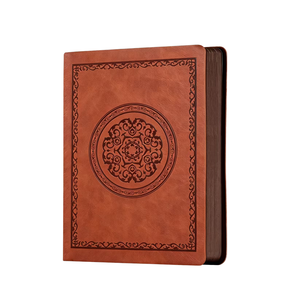 Vintage <b>A5</b> PU Leather Journal with Sewing Binding Custom Embossed Logo Refillable Business <b>Diary</b> Personalized Notebook Corporate - Product Image 1