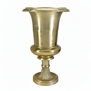 แจกันดอกไม้โลหะสุดหรูมีสไตล์สำหรับดอกไม้สดและดอกไม้ประดิษฐ์เหมาะสำหรับการตกแต่งภายในบ้านและการตกแต่งงาน - Product Image 1