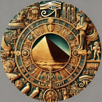 Pièce de monnaie en cuivre pur 999 de 1 oz, pyramides de l'Égypte ancienne, hiéroglyphes, impression couleur 2D