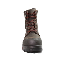 Bottes de sécurité pour travailleurs de la construction en cuir imperméable et respirant personnalisées bout en acier