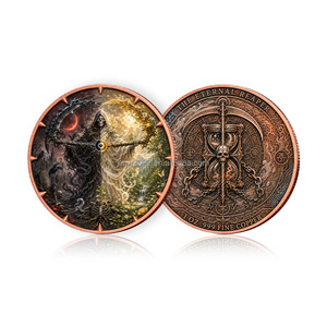 <span class=keywords><strong>Série</strong></span> Grim Reaper, pièce de collection ronde en cuivre de 1 once, motif UV, bateau fantôme, cyberpunk, trône de l'enfer, gothique - Product Image 4