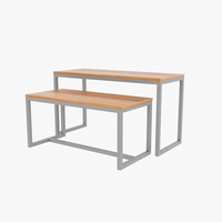 Support d'affichage de vêtements mobile élégant et haut de gamme en métal et bois pour les solutions de magasins en intérieur