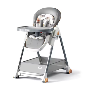Silla Alta de Plástico Ajustable para Bebés y Niños Pequeños, Multifuncional 3 en 1 para Alimentación - Product Image 1