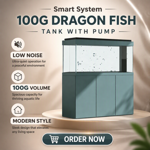 Aquarium Waterpompen 100 Gallon Rechthoekige Glazen Drakenvisbak Slim Ecosysteem Ultra Stil Staande Bodemfilter 25W - Product Image 2
