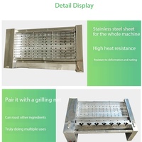 Machine à rôtir le maïs au charbon de bois en acier inoxydable 12V à rotation automatique pour les vendeurs de rue et les stands de snacks en extérieur
