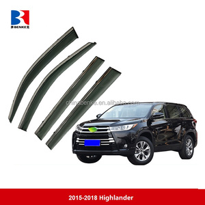 Accesorios de coche, visera de ventana para <span class=keywords><strong>Toyota</strong></span> New <span class=keywords><strong>Highlander</strong></span> 2020 2021 <span class=keywords><strong>2022</strong></span> 2023 2024, deflectores de viento de inyección, protectores de lluvia para clima - Product Image 4
