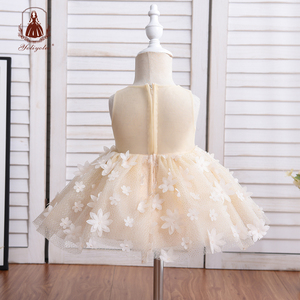 OEM e ODM o-collo 12 18 mesi corallo prugna Champagne Flower Girl Dress <span class=keywords><strong>bambina</strong></span> Toddler Dress per la festa di compleanno - Product Image 3