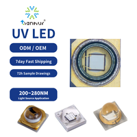 LED UVB 365nm SMD 3535 avec lumière bleue, puissance 3W
