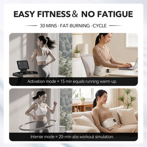 Équipement de fitness abdominal intelligent, ceinture de massage à impulsions haute fréquence pour la taille et l'abdomen, avec chauffage électrique. - Product Image 5