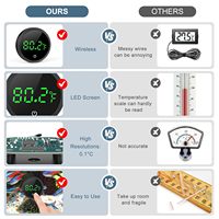 Thermomètre numérique pour aquarium, thermomètre à reptiles avec écran tactile LED pour poissons, animaux de compagnie aquatiques, tortue Axolotl