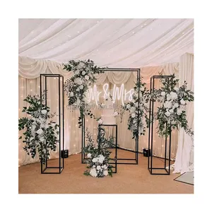 High Quality Black Wedding Arch Backdrop Stand Metal Backdrop For Wedding Event