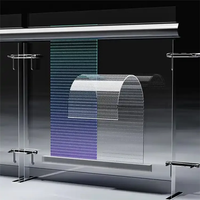 Écran LED transparent flexible pour publicité intérieure et extérieure, affichage cristallin 12V pour magasins de détail et ascenseurs, pixel 6mm SDK