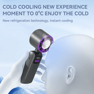 2025 New Arrival Xách Tay USB Có Thể Sạc Lại Thể Thao Điện Mini Mát Fan Có Thể Gập Lại Cầm Tay Hiển Thị Kỹ Thuật Số 5V Không Cánh Pin - Product Image 5