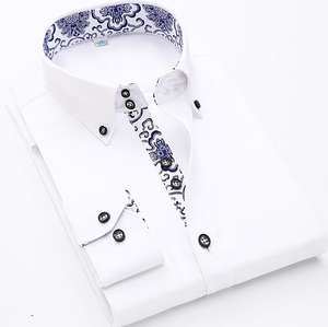 Non-fer haute qualité Italie Style hommes à manches longues coton facile d'entretien boutonné robe bureau <span class=keywords><strong>Cos</strong></span> <span class=keywords><strong>chemise</strong></span> - Product Image 2