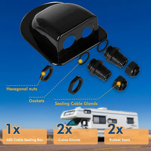 Single Wire Entry Gland Box <b>Solar</b> <b>Panel</b> Roof Wire Entry Gland Box <b>Cable</b> Motorhome White Single Hole RV Yacht Car Accessories - Product Image 6