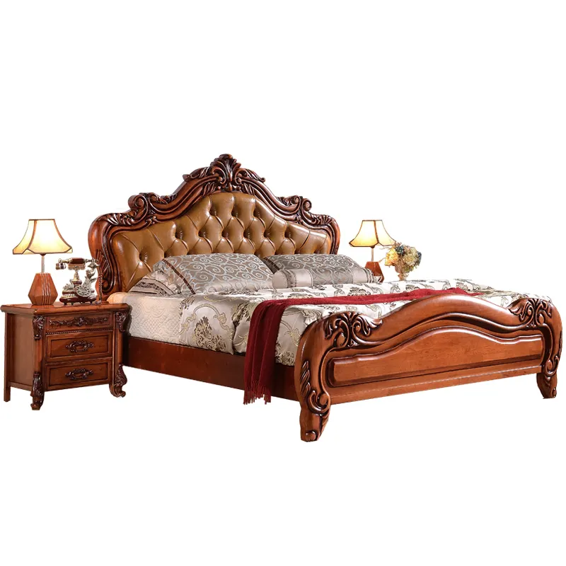 1.8 M luz cama de luxo Europeu Americano móveis de madeira maciça cama de casal Moderna minimalista Princesa cama quarto principal