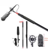 Perche de micro extensible en aluminium réglable de 3,5 m pour l'enregistrement, la photographie, accessoire de support de microphone pour studio photo