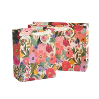 Sac en papier biodégradable de luxe durable avec logo personnalisé, design aseptique, et poignée en ruban torsadé pour l'emballage de bougies et de cadeaux artisanaux