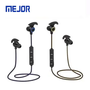 Headset Olahraga Sejati M8 Telinga Kembar Biru Gaya TWS Earbud BT Earphone Magnetik S8 Headphone Nirkabel