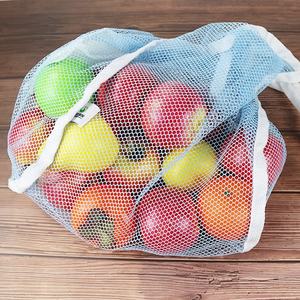 OEM/ODM personalizado de mango largo reutilizable fruta producir bolsas de malla bolsa de red para la compra de comestibles para súper mercados - Product Image 4