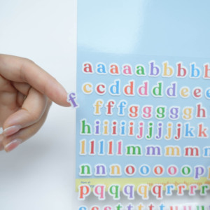 Custom Waterproof Durable Vinyl Label Cartoon Logo Clear A4/A5/A6 Kiss Cut Die Cut ABC Letters Numbers UV Resistant <b>Sticker</b> - Product Image 4