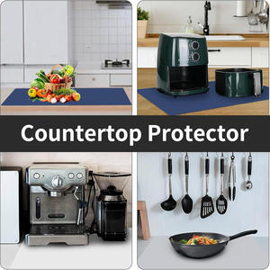 แผ่นรองจานซิลิโคนนำเข้าจากต่างประเทศ ขนาด 60x60 ซม. สีเทา กึ่งโปร่งแสง กันลื่น สำหรับใช้ในครัว - Product Image 3