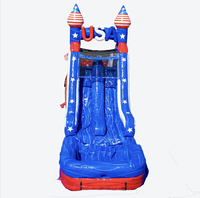 Structure gonflable de 30 pieds pour parcours d'obstacles aux États-Unis, idéale pour les fêtes du 4 juillet et les événements de divertissement en plein air