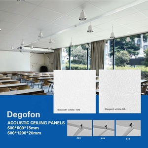 Plaque de <span class=keywords><strong>plafond</strong></span> <span class=keywords><strong>acoustique</strong></span> avec système de grille suspendue, carreaux professionnels T24, matériaux de construction 600*600mm, suspension - Product Image 2
