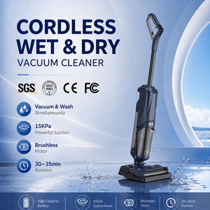 Aspirateur sans fil OEM pour sols durs, 15KPa, sans balais, autonettoyant, avec écran LED - Product Image 1