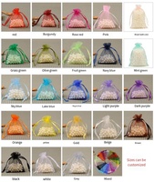 Sacs de Rangement en Organza à Cordon pour Bijoux, Cosmétiques, Bagues, Boucles d'Oreilles, Bracelets et Colliers – Sachet Cadeau en Maille